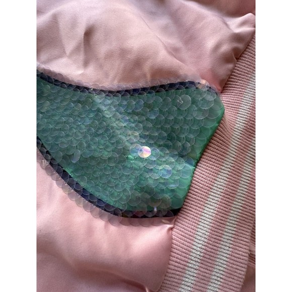 Disney Store Ariel Pink W/Sequin Satin Varsity Jacket The Little Mermaid… - Picture 12 of 16